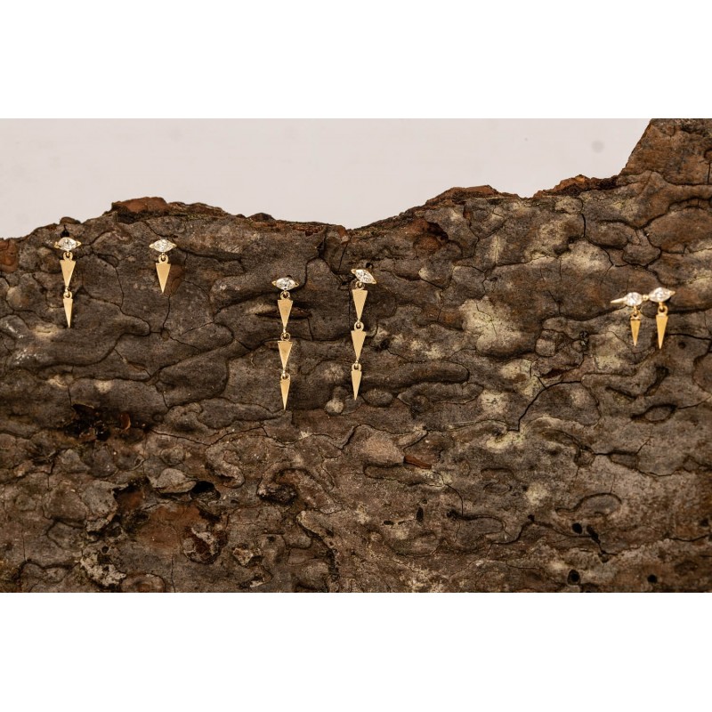 Greta Single Spike Marquise Diamond Earrings | Marquise Collection   
